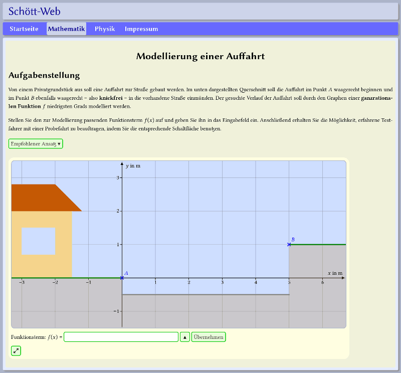 Vorschaubild: Modellierung einer Auffahrt