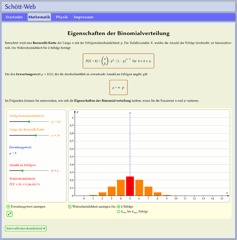 Vorschaubild: Eigenschaften der Binomialverteilung