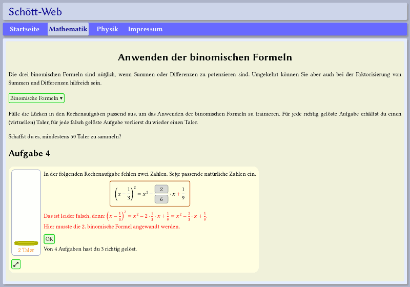 Vorschaubild: Anwenden der binomischen Formeln