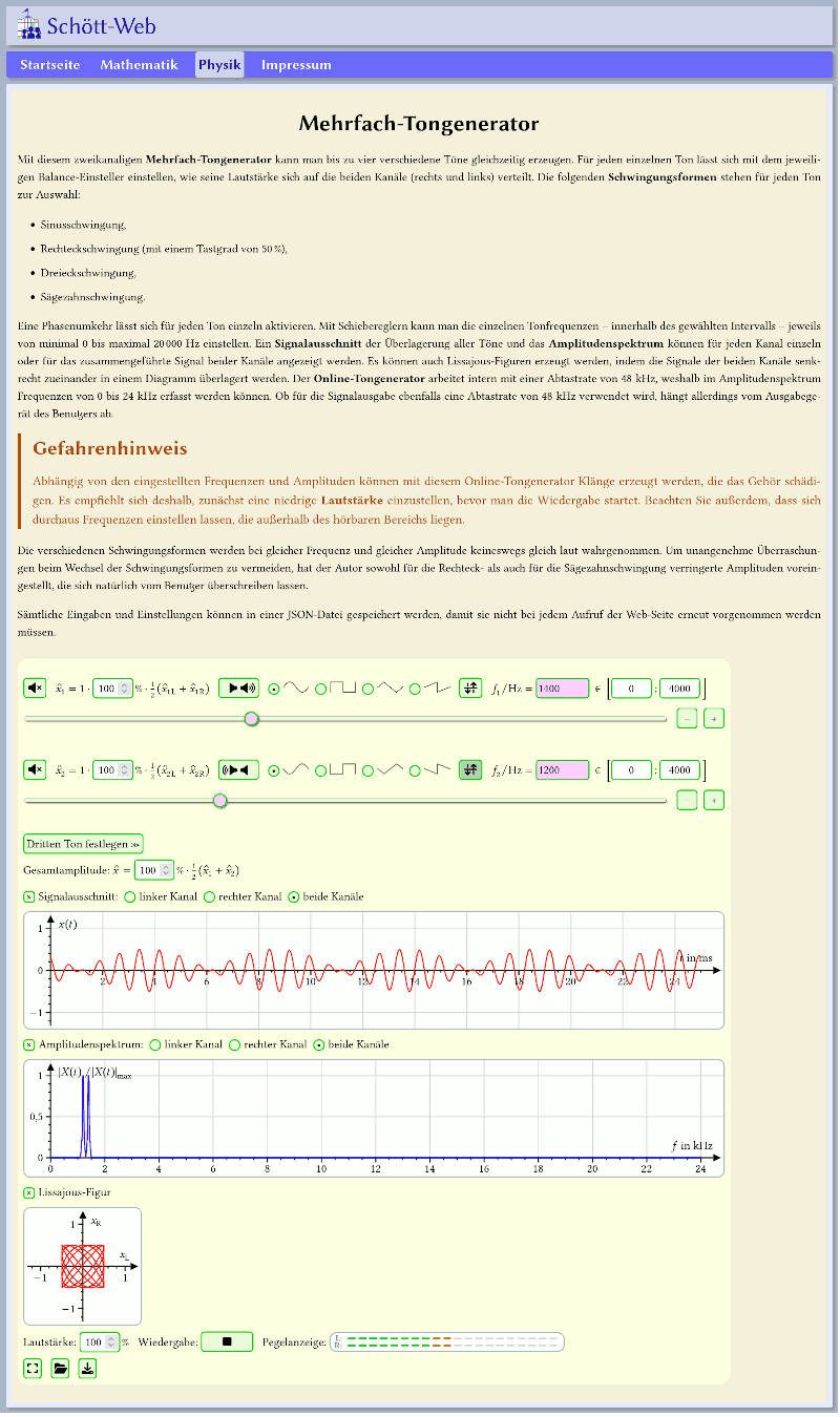 Vorschaubild: Mehrfach-Tongenerator