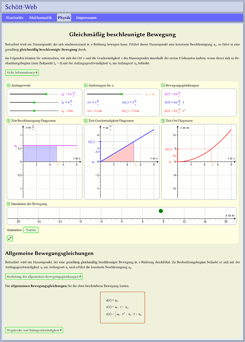 Vorschaubild: Gleichmäßig beschleunigte Bewegung